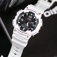 卡西欧防水运动手表男多功能情侣表AQ-S810W太阳能男表女表光能表AQ AQ-S810WC-7A太阳能+百米防水