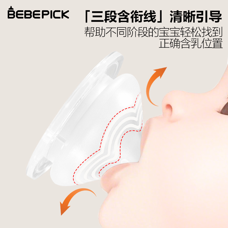 韩国原装进口贝贝必奶嘴(2个装SS号适合0-1个月)宽口径适配贝亲奶瓶官方正品防伪可查高清大图