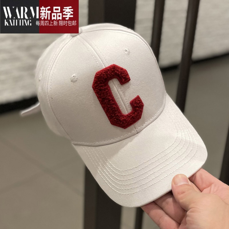 SHANCHAO帽子女款2023新款棒球帽时尚街拍遮阳帽C字母鸭舌帽潮