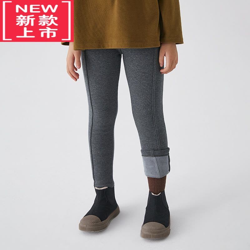 可莉允女童加绒加厚打底裤冬季外穿一体绒裤时尚百搭保暖裤儿童裤子图片