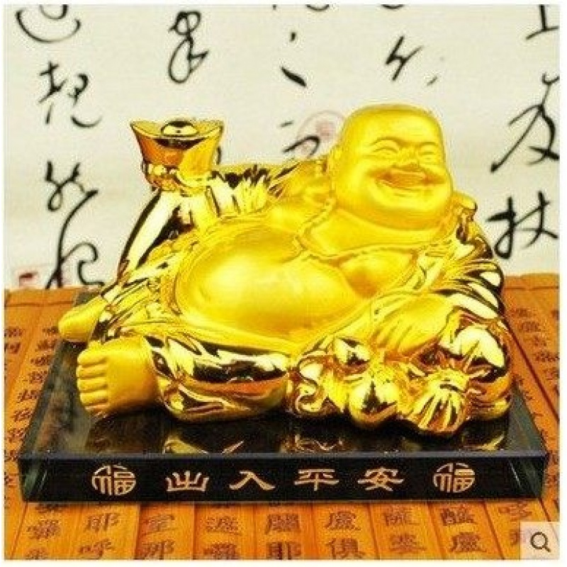 汽车弥勒佛摆件保平安车内用品车载香水座雪佛兰赛欧3车里装饰品