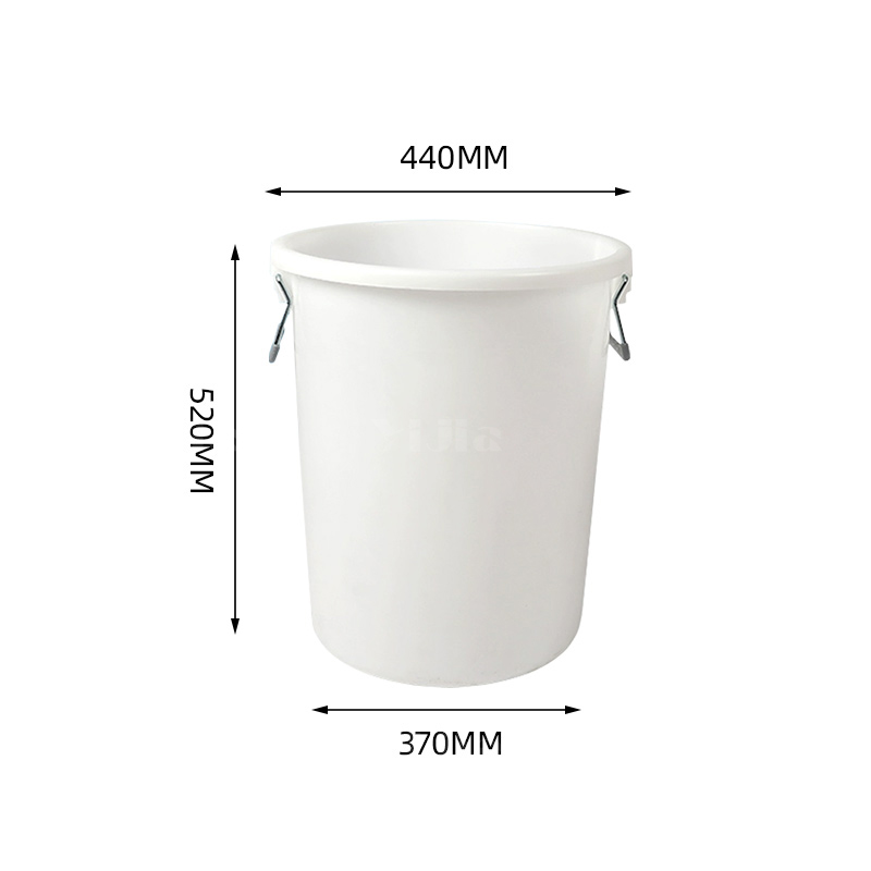 翌嘉YJ4122031 商用家用加厚塑料圆桶 60升白色无盖高清大图