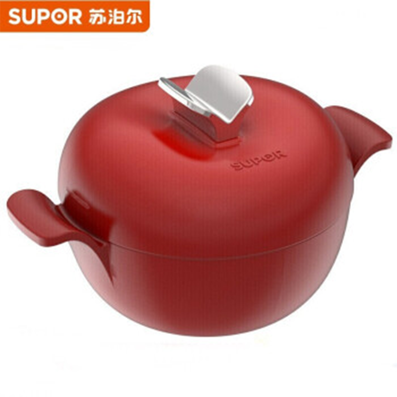 苏泊尔(SUPOR)珐琅铸铁锅·樱桃型料理锅 樱桃红 2L FLT20A3