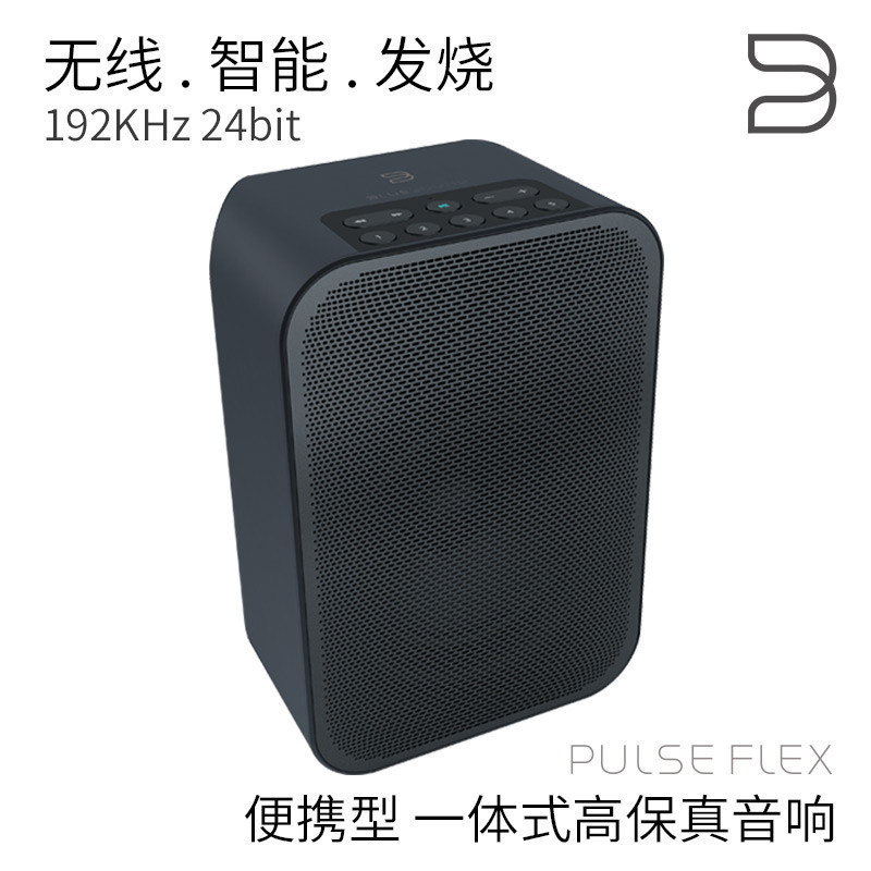 BLUESOUND PULSE FLEX便携式高保真无线智能音响蓝牙音箱wifi家用家庭无损手机音乐播放器低音炮 黑