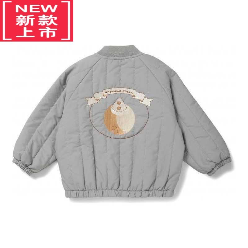 可莉允22秋冬新定制丹麦飞行服棉衣外套男女童儿童宝宝夹克棉服棒球服图片