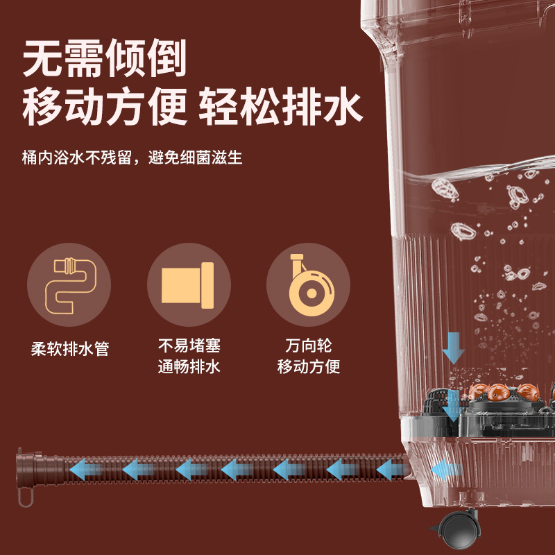 康佳泡脚桶过小腿过膝电动按摩足浴盆全自动膝盖加热恒温洗脚