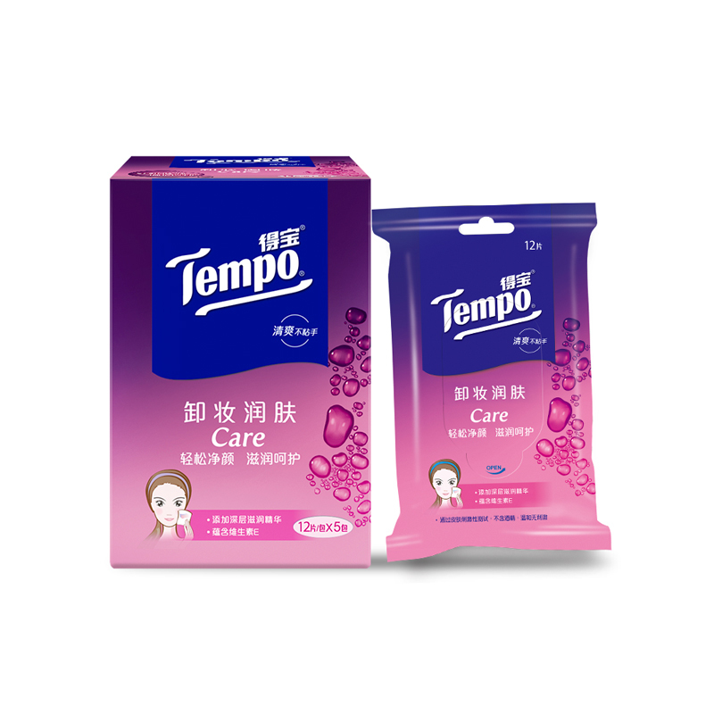 Tempo/得宝 湿巾 卸妆湿巾 12片*1包 湿纸巾