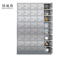 铭威盾201不锈钢食堂带锁餐具柜40门碗柜钥匙锁1800*1200*300