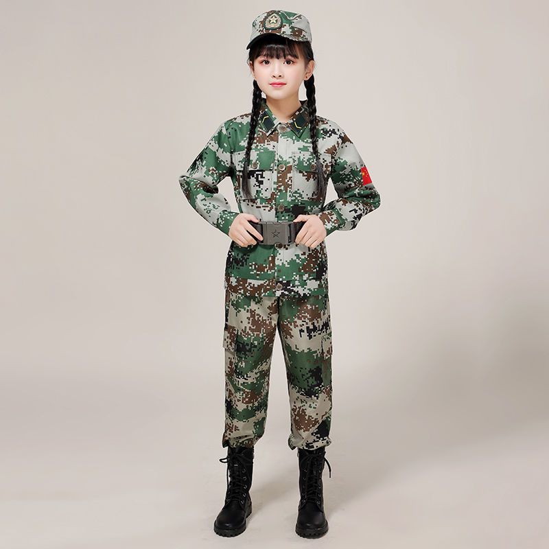 马丁靴儿童特种兵高帮真皮军靴冬加绒战术靴男黑色户外作训军靴黑色单