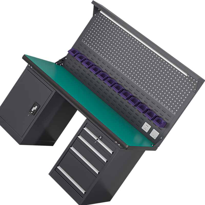 汐重型钳工操作台 工具桌180cm张高清大图