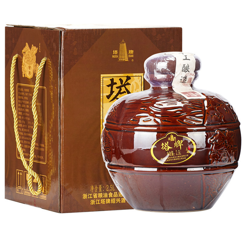 塔牌善酿酒 12度 2.5L 坛装礼盒 半甜型 手工酿造黄酒