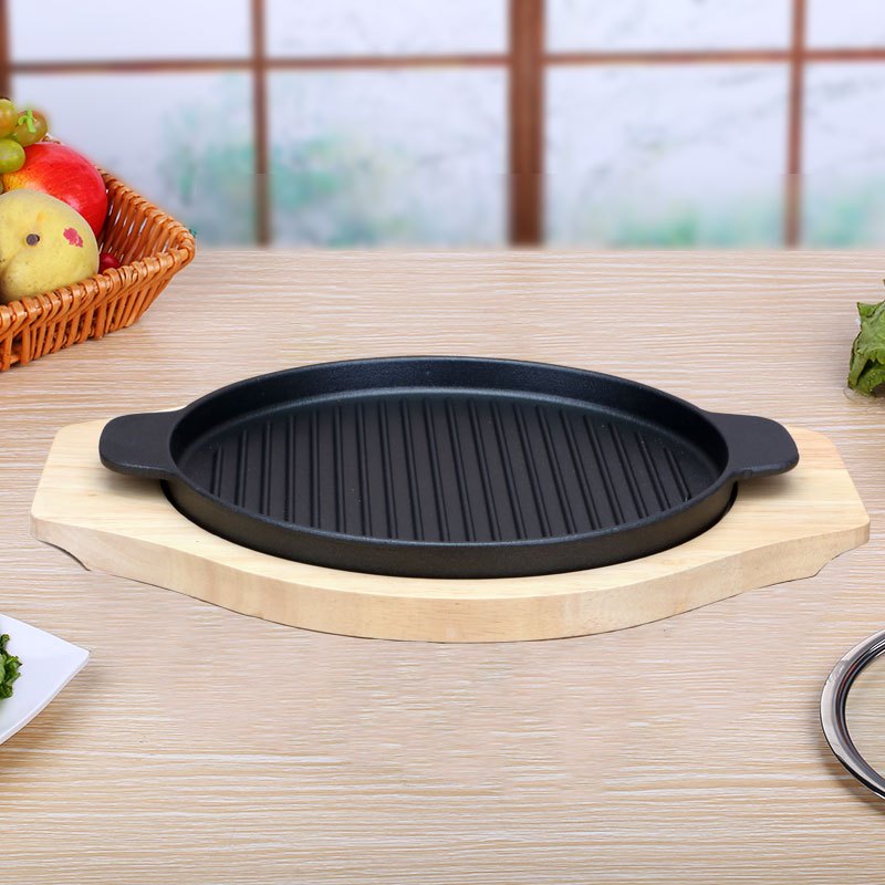 铁板烧盘家用燃气 烧烤牛排餐盘铁板牛排铁板盘铁板街头牛排铁盘报价