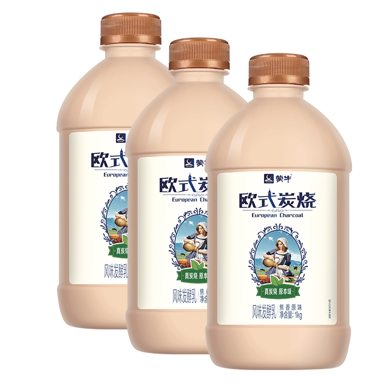 蒙牛 欧式炭烧 风味发酵乳 焦香原味 1kg
