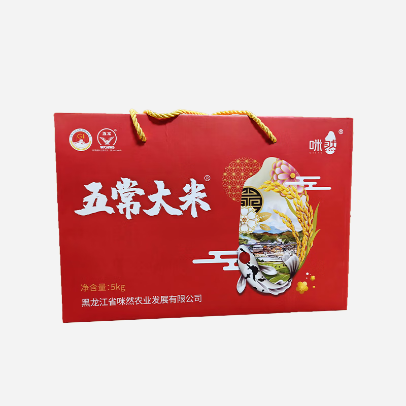 咪然 一级五常稻花香香米(礼盒装) 5kg(单位:盒)真空包装