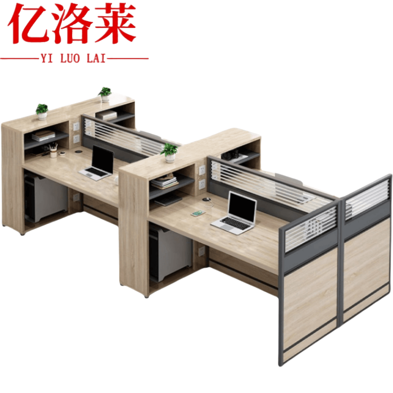 亿洛莱 四人办公桌 2400*1200*1100mm 张高清大图