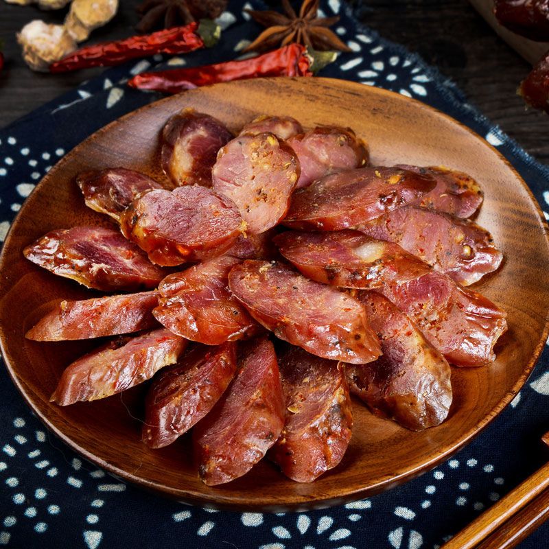 五花腊肉腊肠土猪肉手工自制老腊肉正宗农家特产腊味美食五香香肠500g
