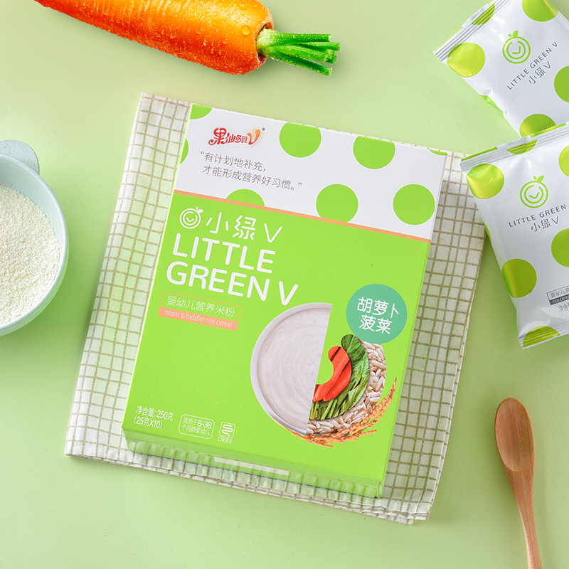 果仙多维V婴幼儿营养米粉6-36个月宝宝辅食米糊1段益生元250g(10袋)