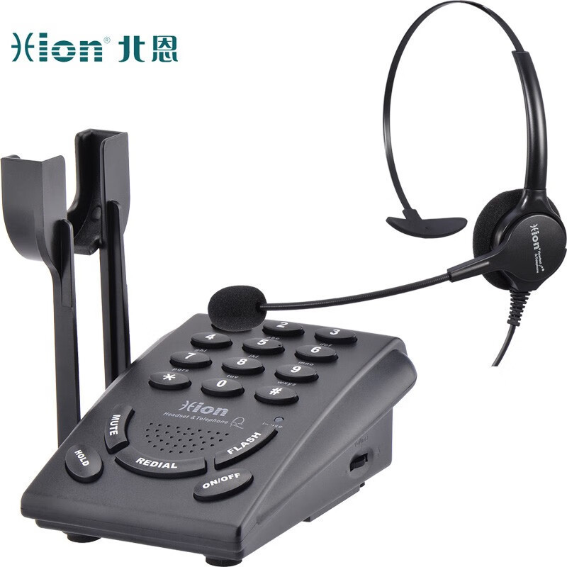 北恩(HION) VF600 耳机电话机套装话务员电话客服外呼叫中心固定电话座机 V600+选配 DH90