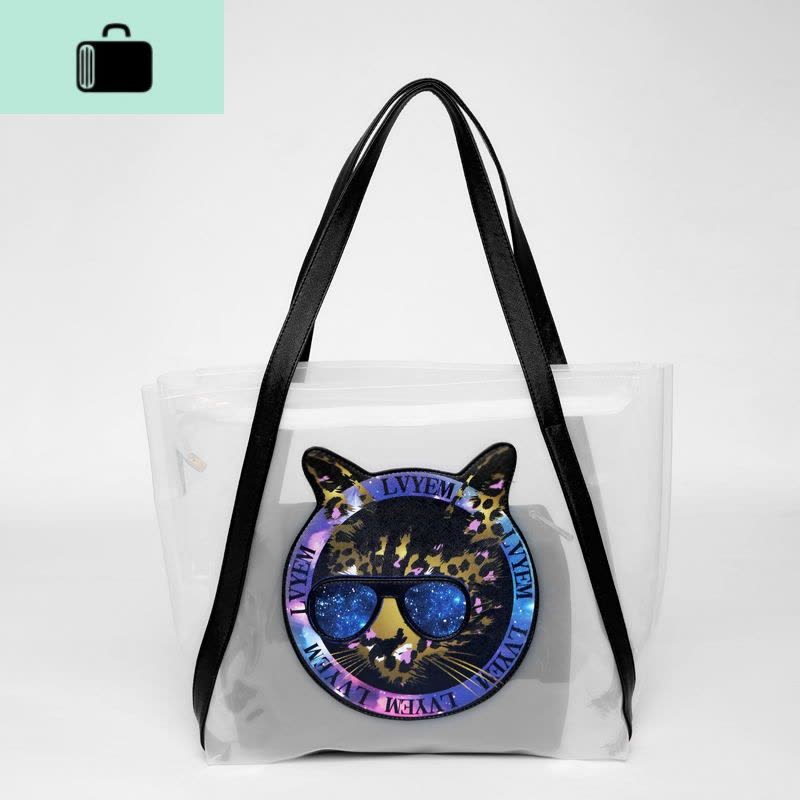 透明包包女夏2020新款潮女包防水单肩包水晶沙滩母大包果冻包NEW LAKE女士单肩包图片