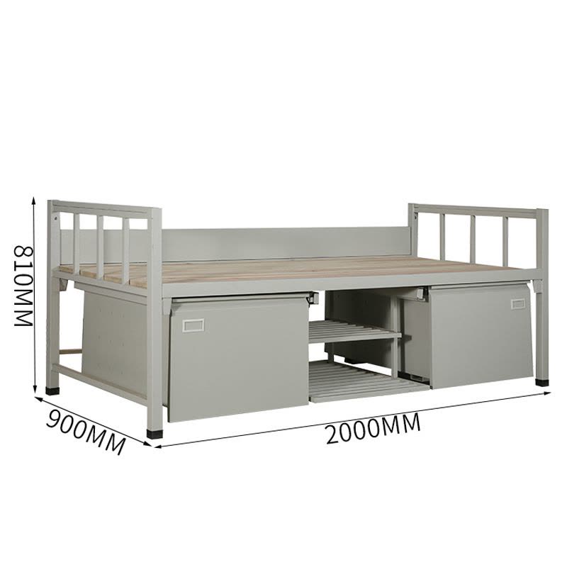 洛苏通盛钢制单人床含柜常规款图片