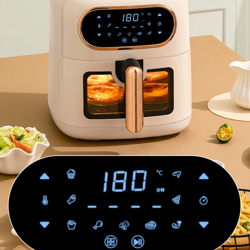 山本空气炸锅4.5L透明可视大窗口全息液晶触控6869TS-VS高清大图