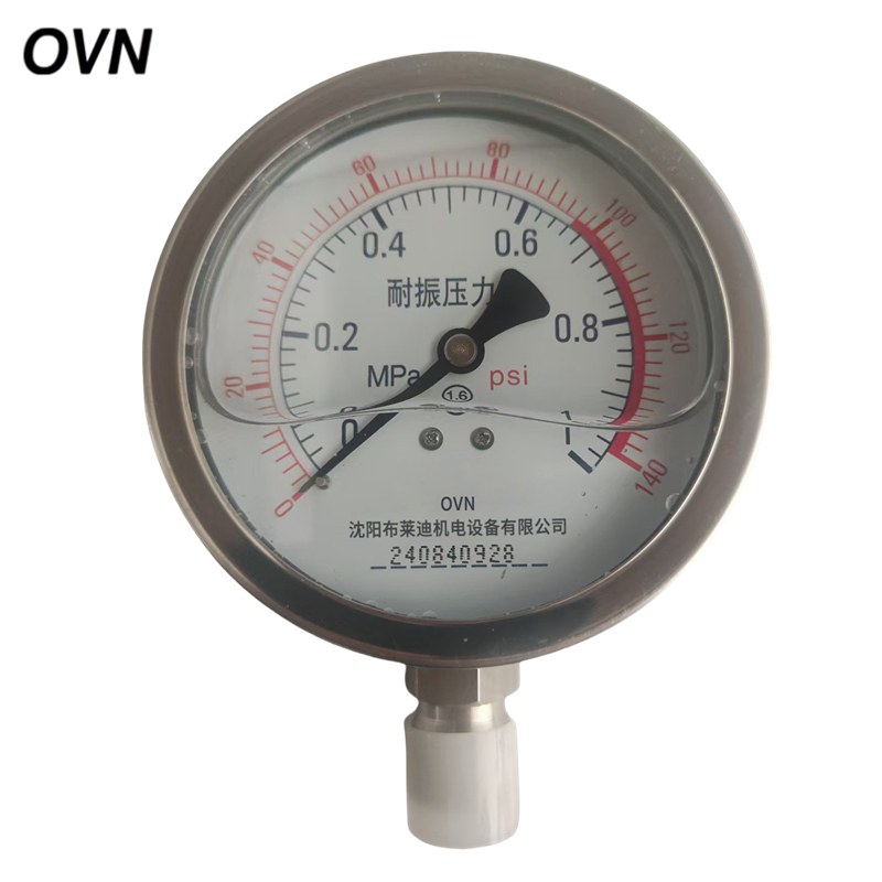 OVN 不锈钢耐震压力表 YN-60BF径向 块高清大图