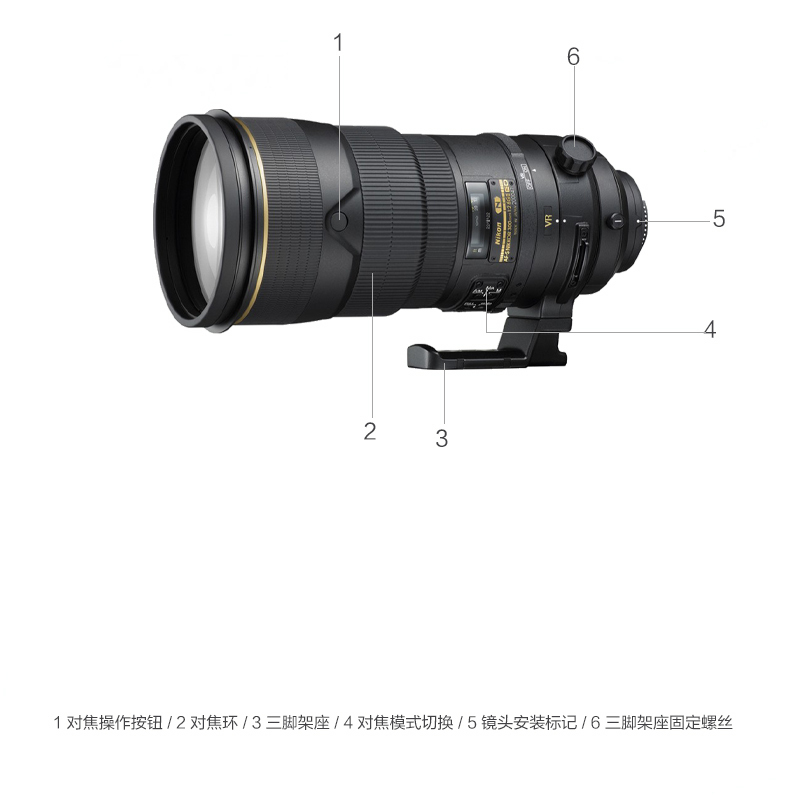 尼康(Nikon) AF-S 300mm f/2.8G ED VR II 六镜头套装 尼康卡口 52mm口径远摄定焦镜头高清大图