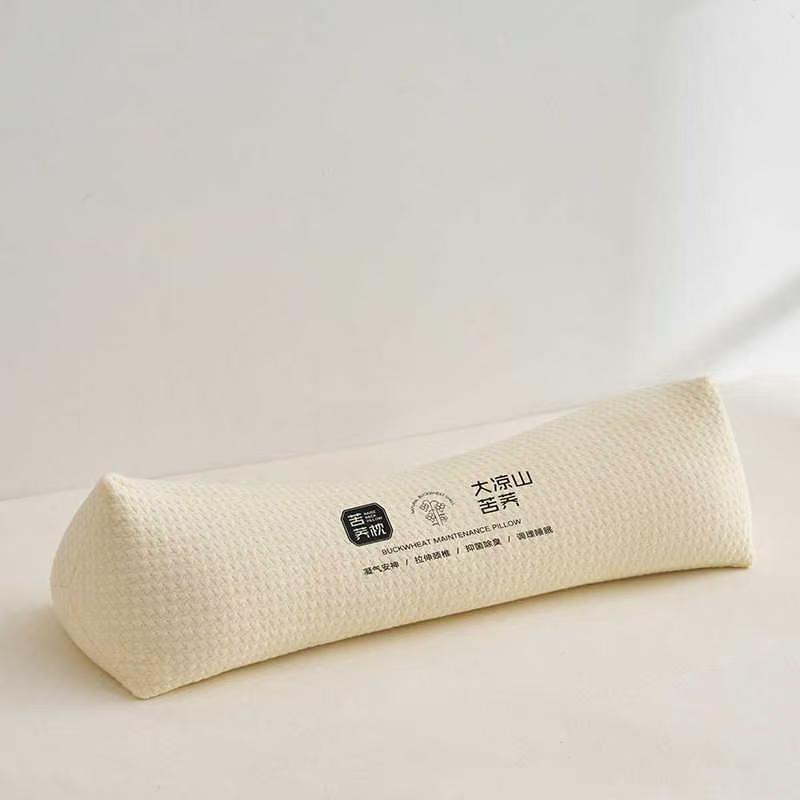 三角颈椎枕头护颈椎助睡眠矫正反弓变直睡觉专用全荞麦脖枕颈椎枕4298 【咖色】单只装苦荞颈椎枕（颈椎养护睡觉专用） 枕芯高度：10.1-15cm