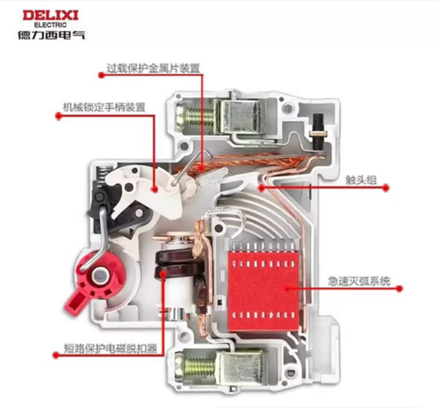 德力西(DELIXI) 小型断路器|德力西DZ47PLE1P+NC10A