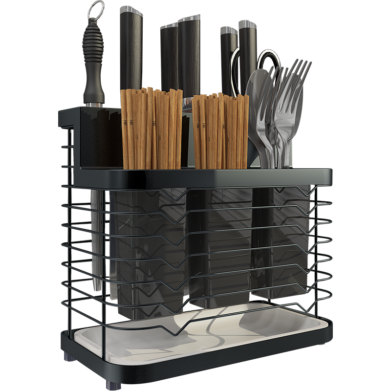免打孔刀架筷子笼置物架壁挂式家用304不锈钢放菜刀具座收纳组合视频