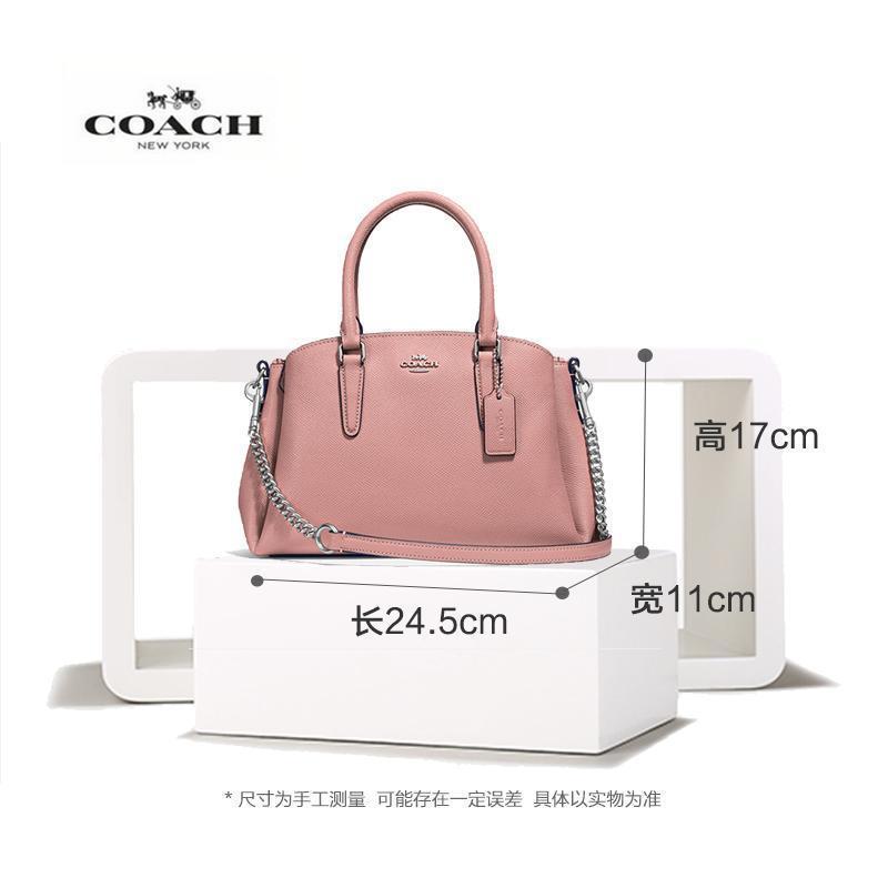 [直营]蔻驰(COACH) Mini Sage十字纹皮革拉链单肩包手提包斜挎包 女包
