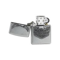 zippo 之宝 芝宝 打火机 美国原装防风燃油打火机 20230 哈雷标志鹰 男士 礼品袋套装