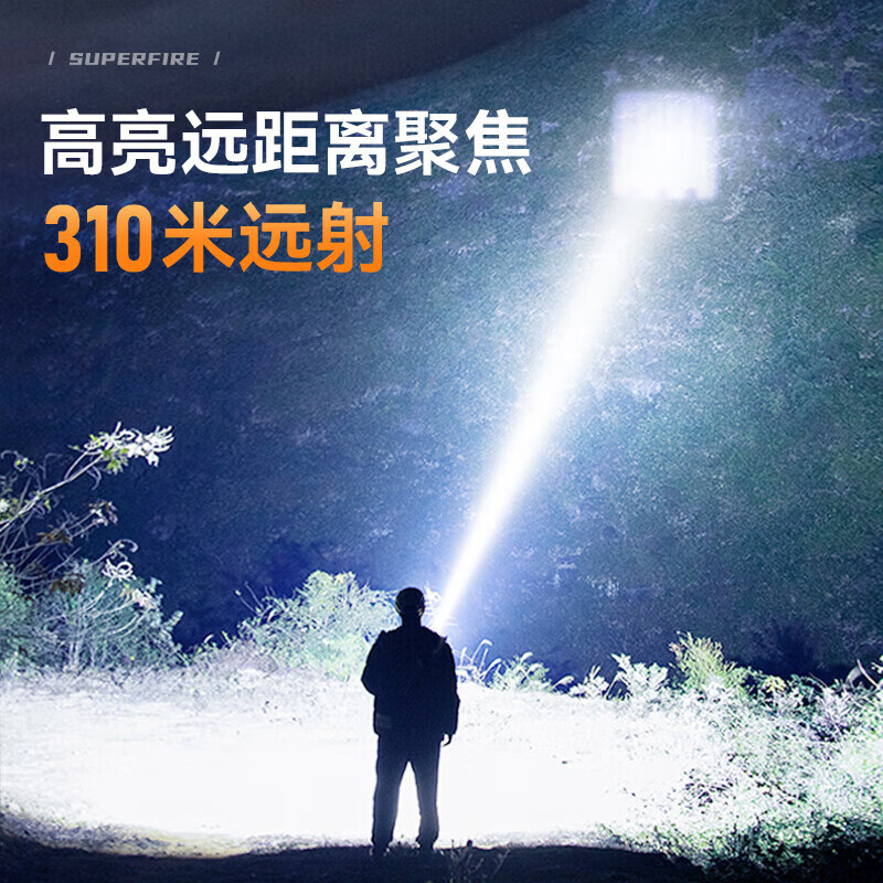 3M RX21强光手电筒变焦超亮远射长续航野外生存军户外骑行家专用灯[单个装]高清大图