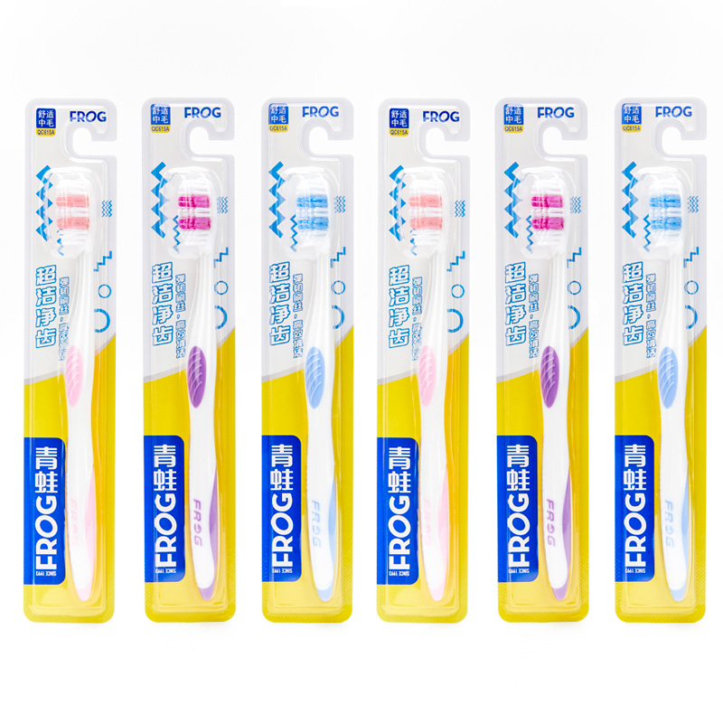 青蛙(FROG) 超洁系列615A牙刷1支装*6板(颜色随机)