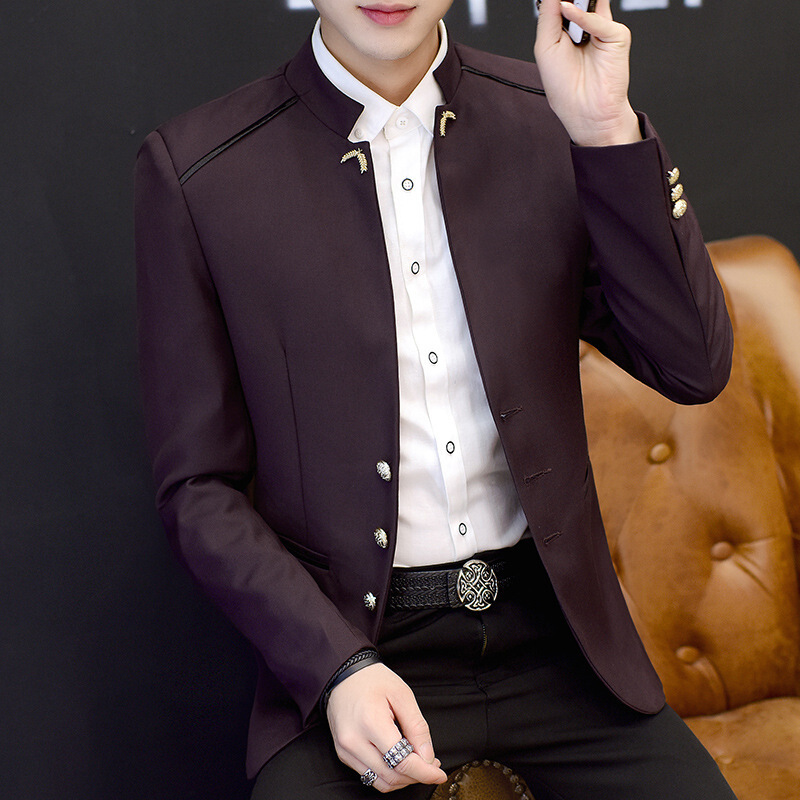 梵克公牛西服男休闲帅气单西 2021青年四季新款男式常规小西服西装