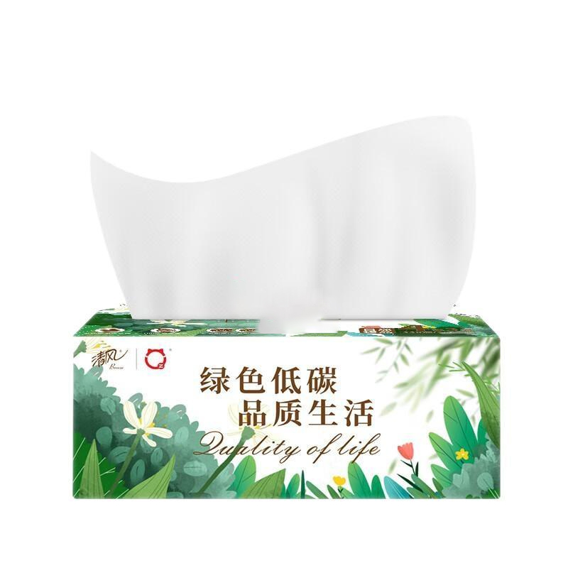 清风抽纸 自然臻品3层 110抽/包 4包/提 AR41SYZ GZNY-494高清大图