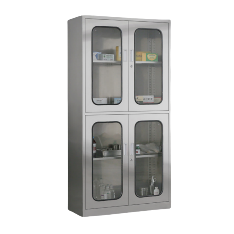 抚樽不锈钢文件柜上下玻