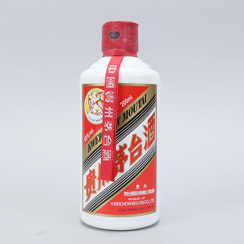 贵州茅台酒飞天茅台酱香型白酒53度200mL 1瓶2024年【价格图片品牌报价
