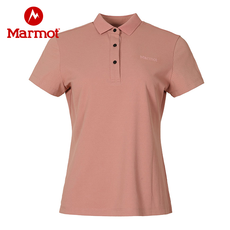Marmot/土拨鼠户外女式珠地短袖速干POLO