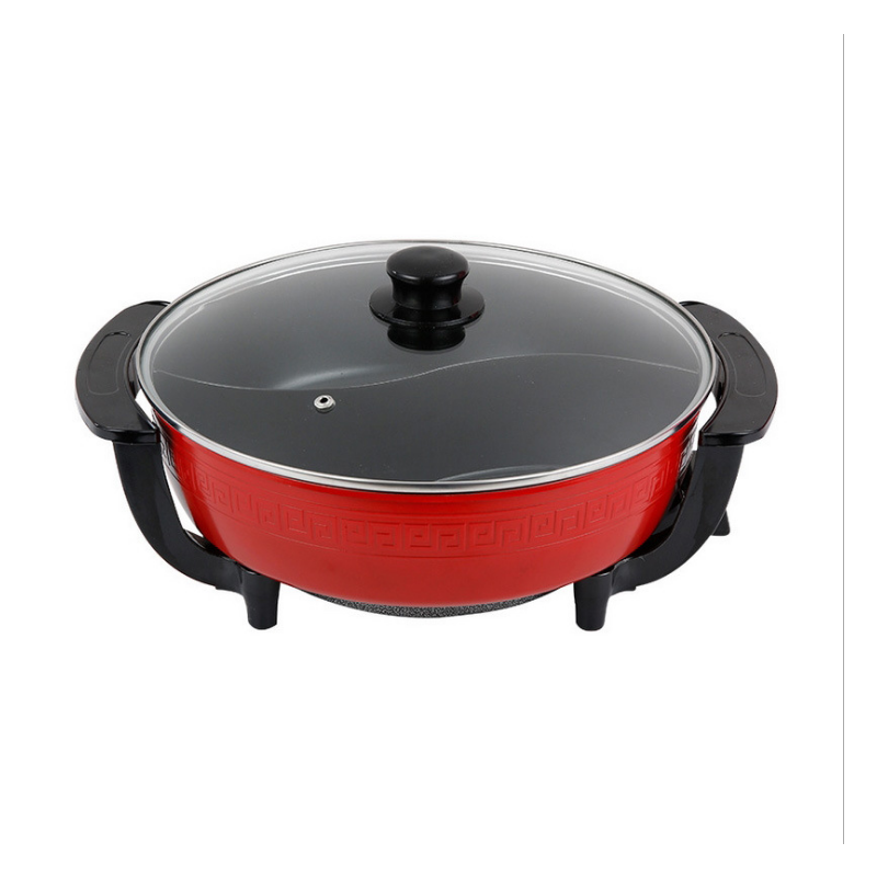 家用多功能电鸳鸯火锅电热锅大容量不粘锅底韩式电煮电炒锅鸳鸯火锅