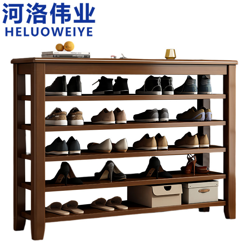 河洛伟业 实木鞋架高清大图