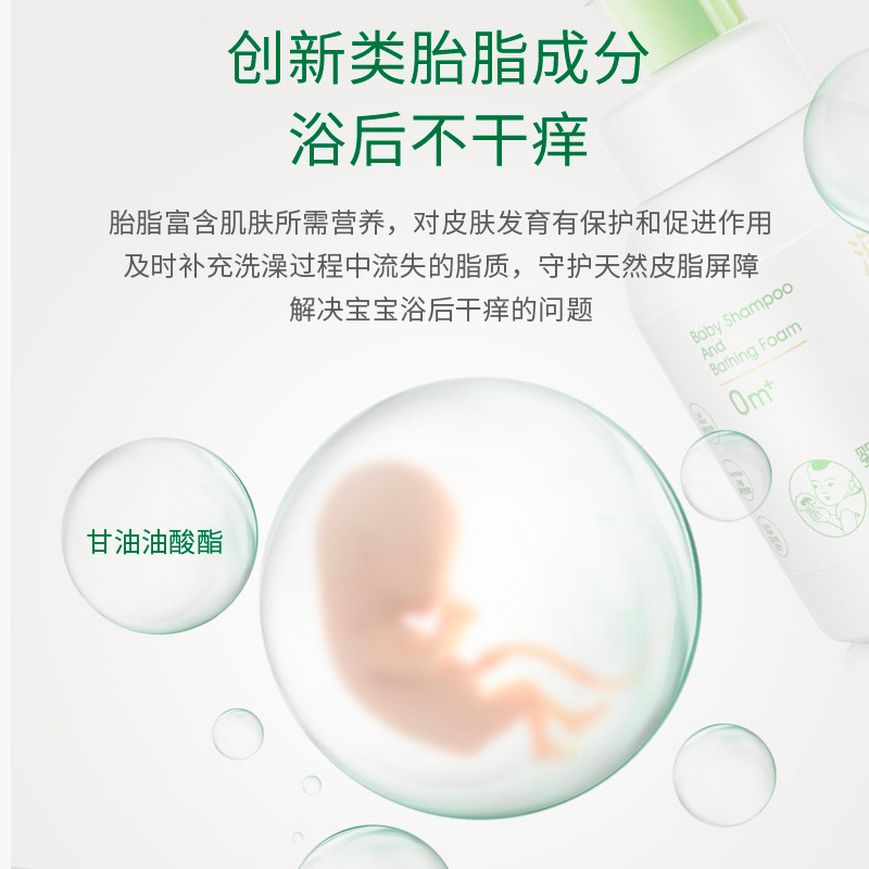 润本(RUNBEN) 婴儿泡泡洗发沐浴露二合一 350毫升 小孩宝宝洗发水沐浴露