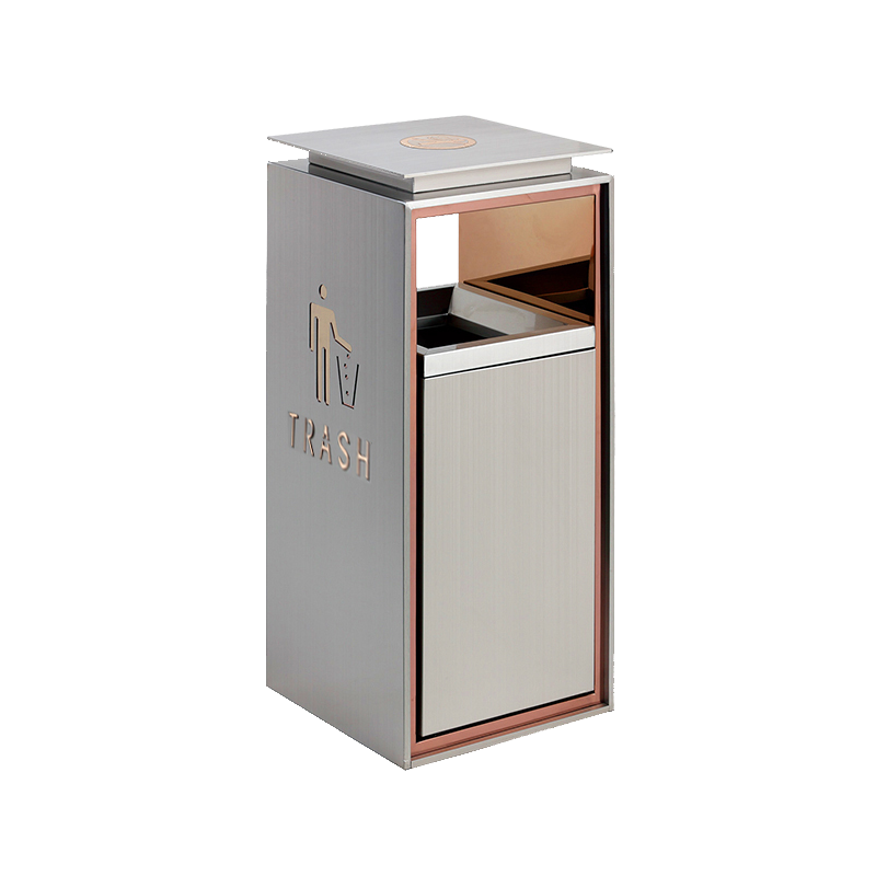 奇桄烁不锈钢垃圾桶大号加厚款个高清大图