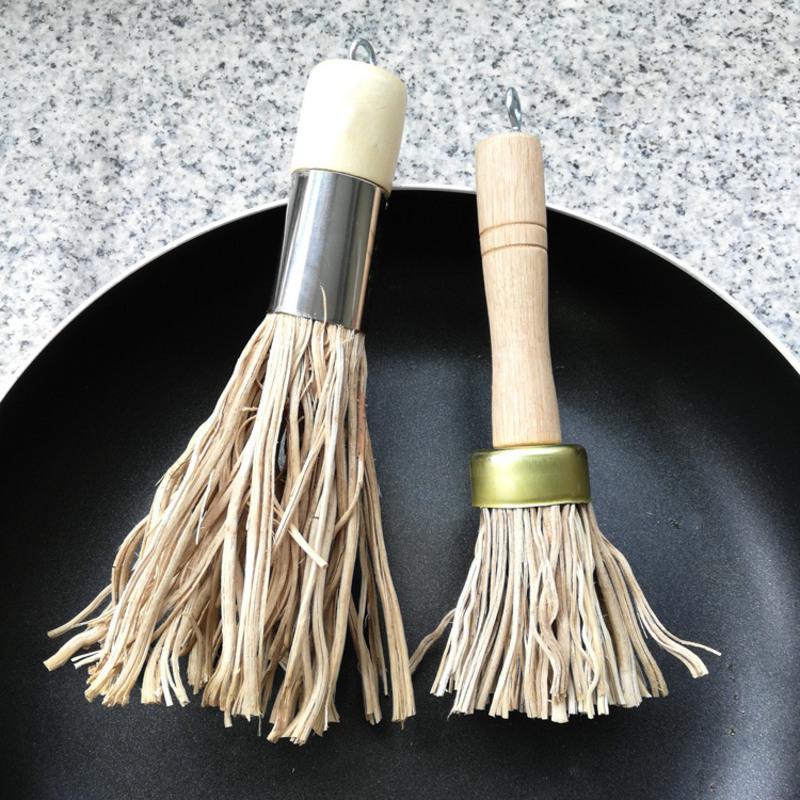 夏豹2个装实木长柄竹根锅刷锅具刷清洗刷厨房大铁锅平底洗锅刷不沾油