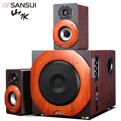 Sansui/山水 GS-6000(82A) 电脑音箱 台式家用电视客厅音响无线蓝牙音箱卧室手机笔记本读U盘2.1有源木