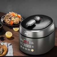 美的(Midea) 电压力锅 SS5053P 双胆5L 智能家用高压饭煲 不锈钢内胆底盘加热预约功能保温功能定时功能