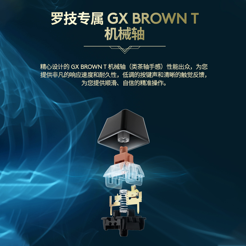 罗技(Logitech)海克斯 Pro x机械游戏键盘 支持热插拔 RGB机械键盘 紧凑式背光87键 电脑吃鸡键盘-茶轴