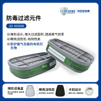玖盾安科JD-9000K滤毒盒P-K-1（4号）活性炭 防氨及氨的有机衍生物 适用化工混凝土化肥厂一对装