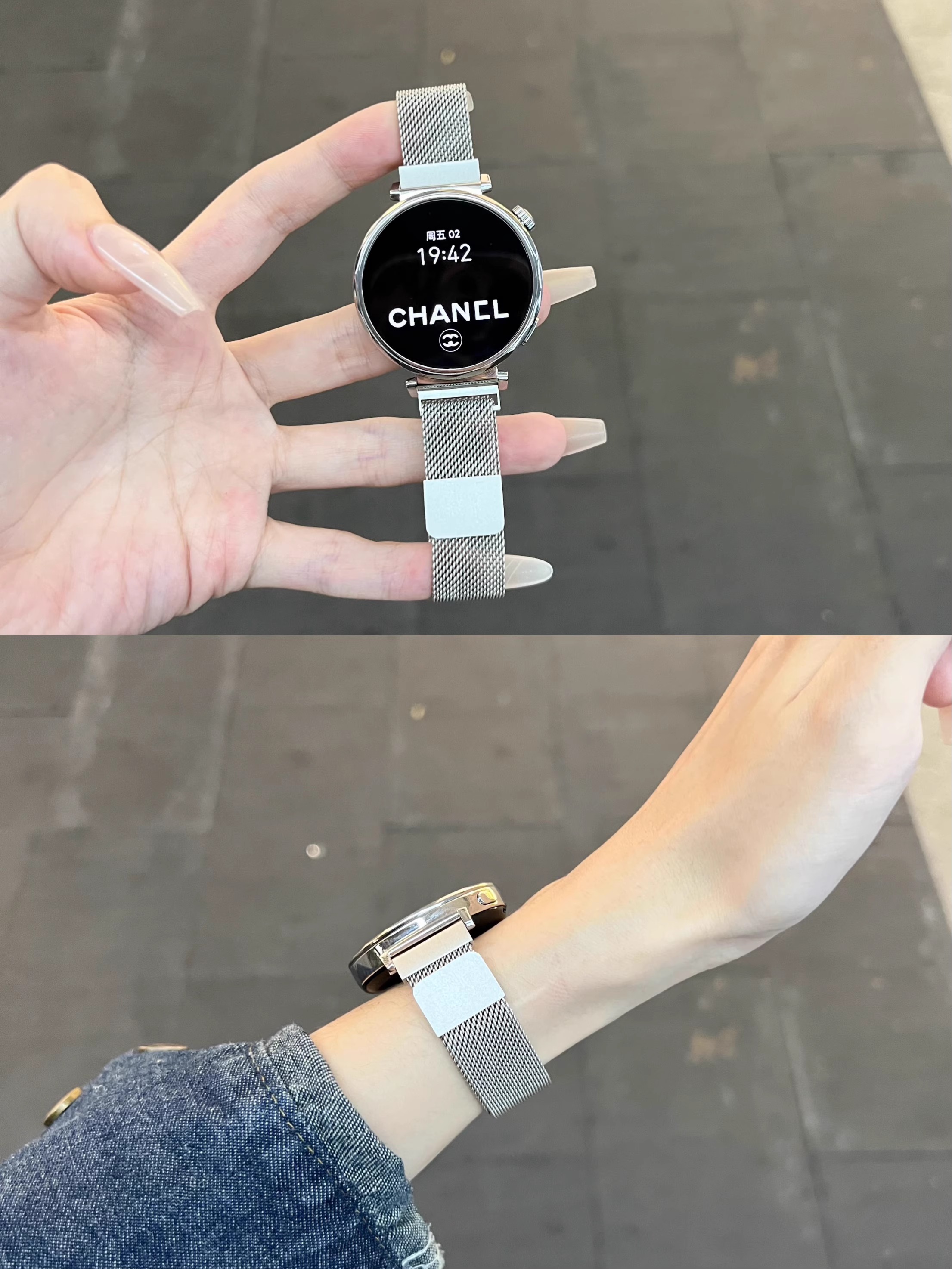 适用华为GT6手表gt5表带watch5米兰磁吸gt4梅子紫色gt6pro智能腕表5pro新款女士gt2/3表带3264高清大图