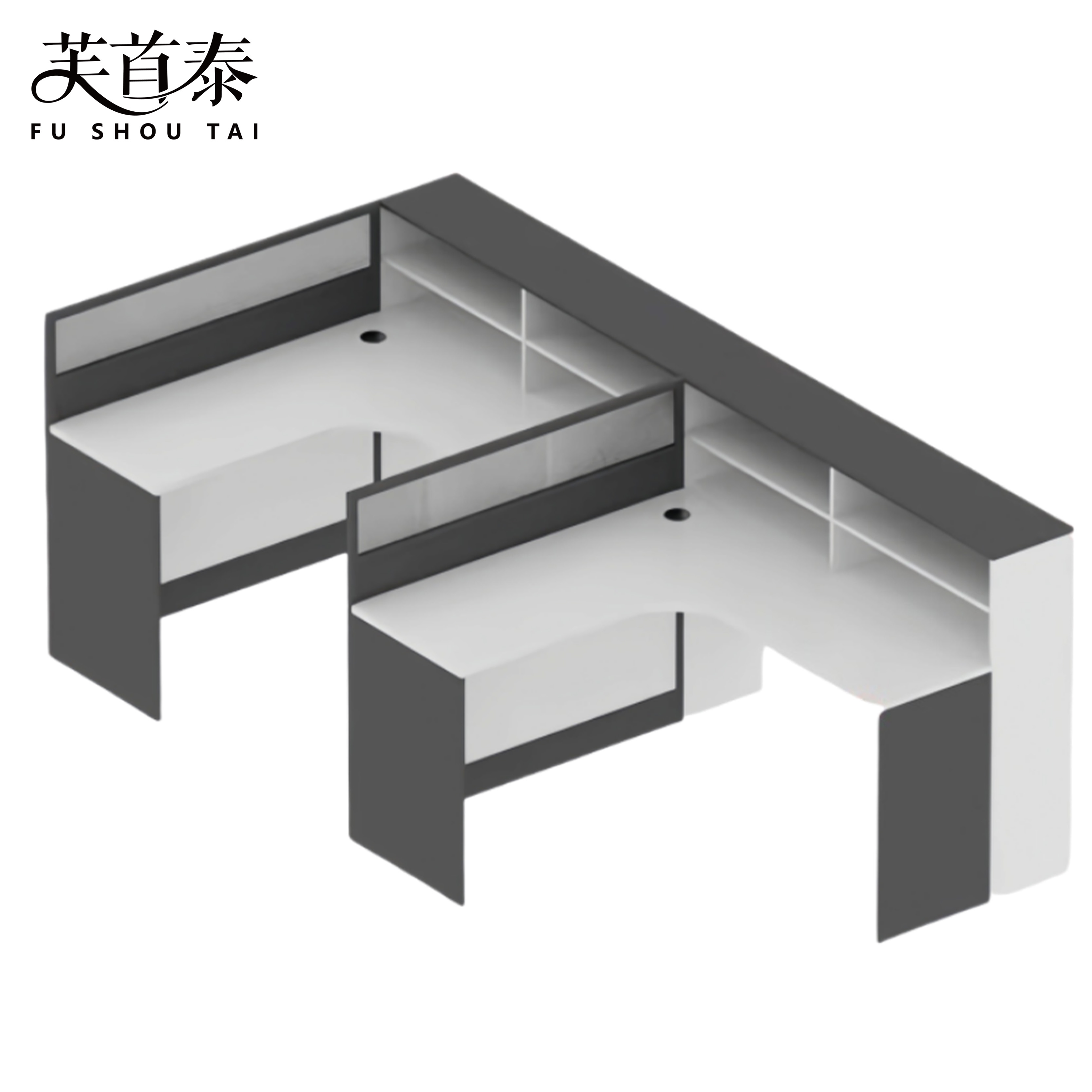 芙首泰双人屏风工位1500*2800*1100mm张高清大图